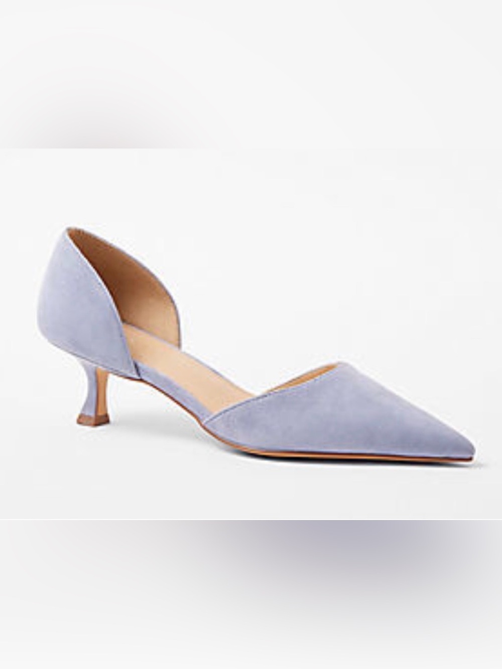 NEW ANN TAYLOR BLUE SUEDE D'ORSAY PUMPS HIGH HEELS SHOES SIZE 7.5